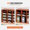 Wood Literature Organizer File Sorter with Removable Shelves Mailbox Slots for Office